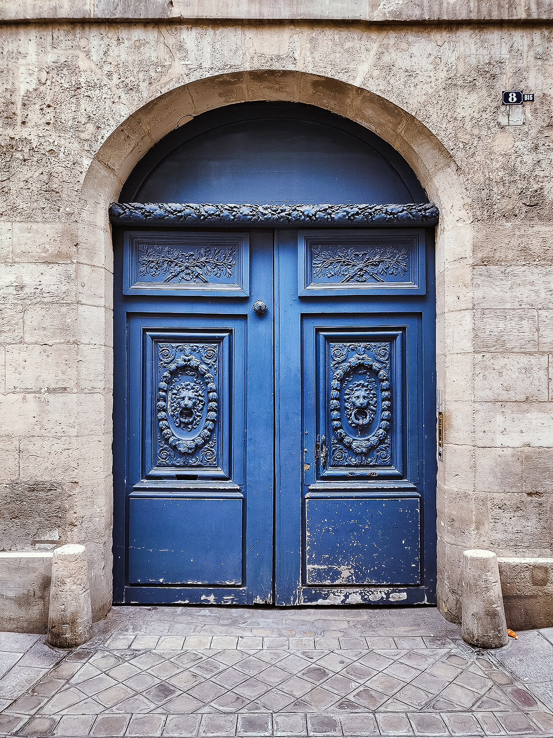 Blue door, Upper Marais, Paris